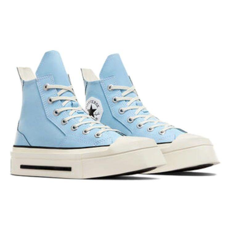 Converse Chuck 70 De Luxe Squared High True Sky Unisex Sneakers Blue Egret Black A07566C