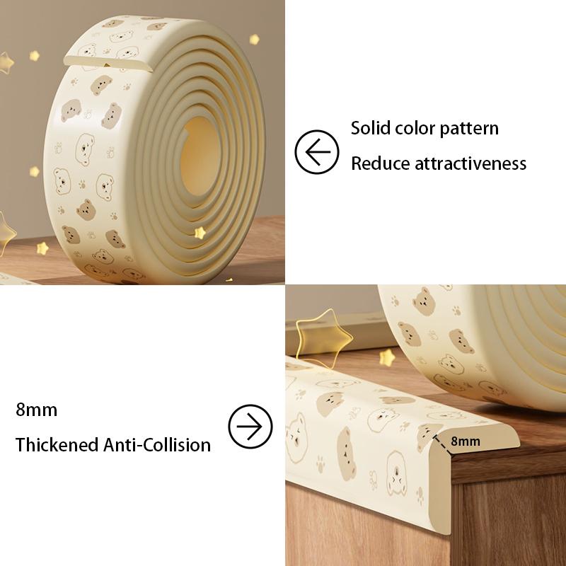 1PC Home Table Edge Sticker Wide Wrapped Edge No Sticker Corner Bumper 2M Safety Table Corner Protector Thickened Traceless