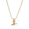 Style Geometric Star Pendant Necklace With Diamond Inlay For Women