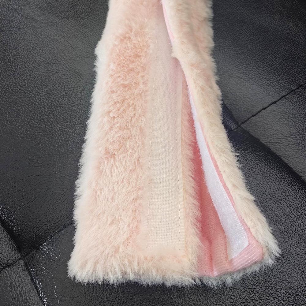 Cute Cartoon Pig Rabbit Car Seat Belt Cover Imitation Rabbit Fur Auto Seatbelt Safety Shoulder Pad Soft Plush Protector Case