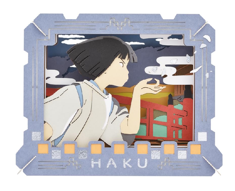 Ensky Paper Theater Spirited Away Haku Paper H80 x W100 x D42mm Size