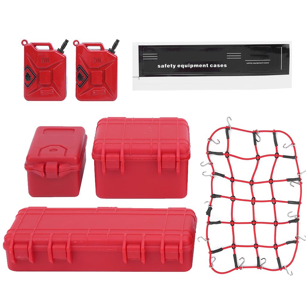 Simulated Decoration Luggage Net Suitcase Fuel Tanks Kit for 1/8 1/10 Model Crawler RC Car
