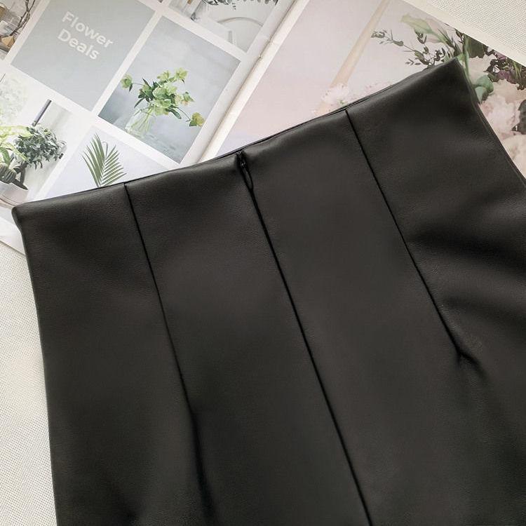 White PU Skirt Women High Waist Bodycon Mini Skirts Fashion Ladies