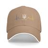 Ukrainian Tryzub Ukraine Flag Trident Zelensky Heartbeat Baseball Cap Men Hip Hop Hats Summer Fitted Retro Hunting Baseball Caps