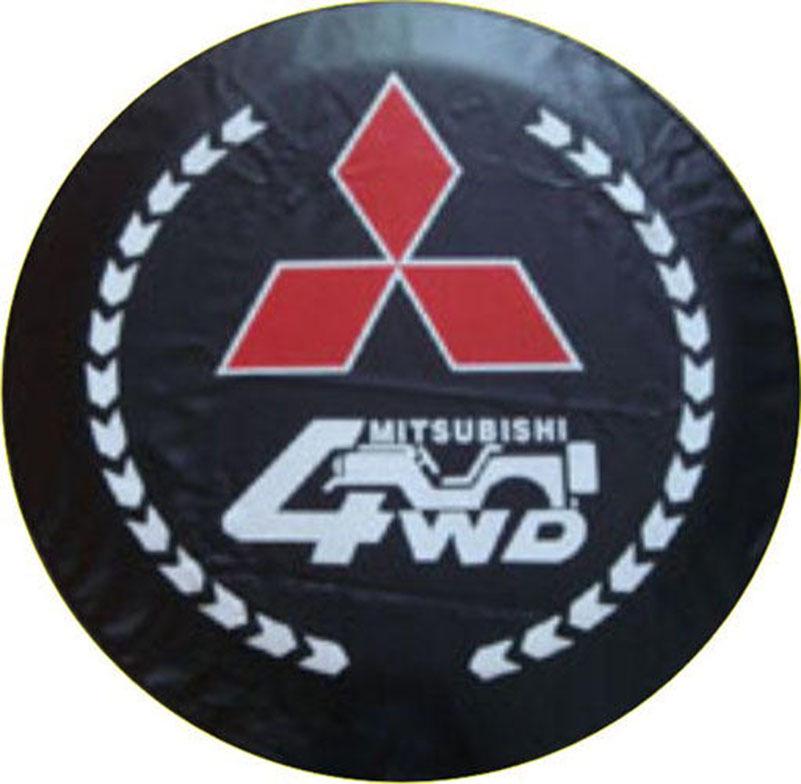 Schwarz-Gold PVC-Leder Ersatzradabdeckung für Mitsubishi Pajero V73 Cheetah - Universell passend für Geländewagen.