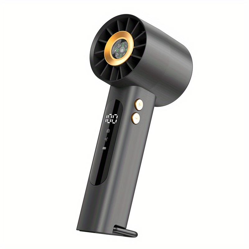 Outdoor Handheld High-speed Fan Charging Hurricane Mini USB Portable New Fan with Compass серый