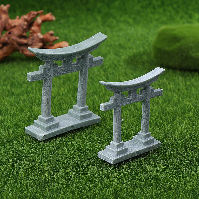 Torii Gate Aquarium Decor Miniature Ornamenttank Garden Shrine Shinto Landscape Sandstone Micro Decoration Simulation