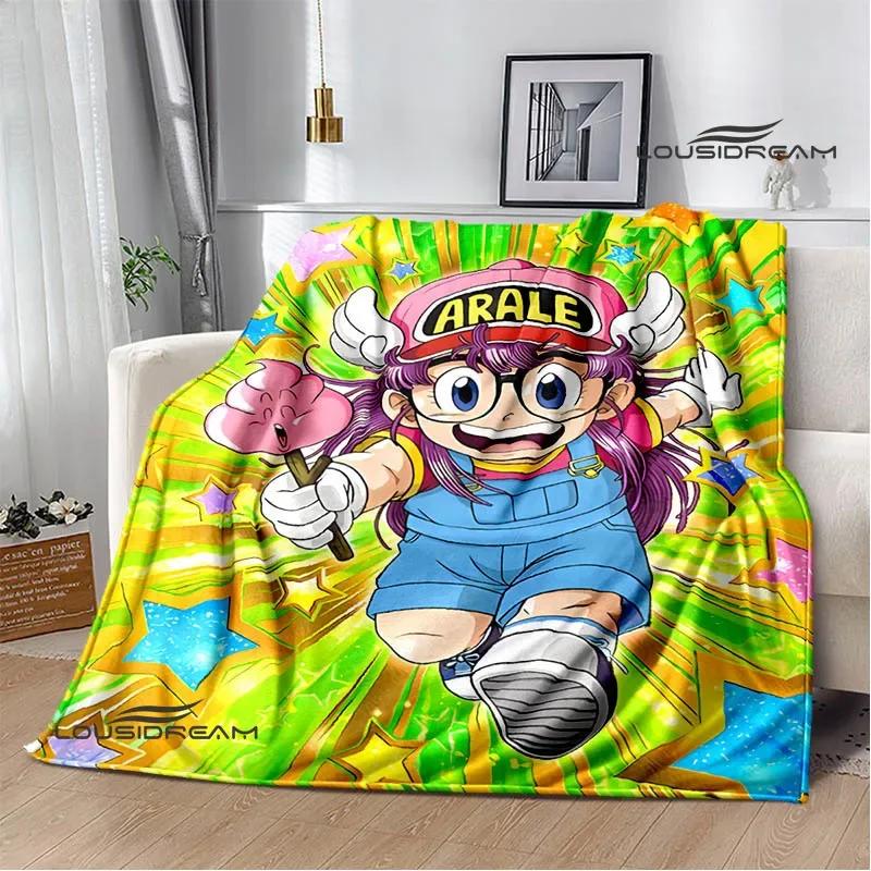 Doctor Slump Cartoon Printed Blankets Flange Warm Blanket Soft and Comfortable Blanket Picnic Blankets Bed Linings Birthday Gift