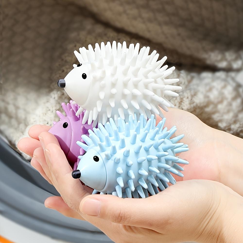 2/4/6pcs Reusable Hedgehog Laundry Detergent & Dryer Balls - Cute Anti-Tangle Wrinkle-Free Plastic Laundry Helper for Washer