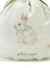 Rabbit Print Drawstring Bag PWGB261677 GRN Free Size [Gelato Pique] Women's