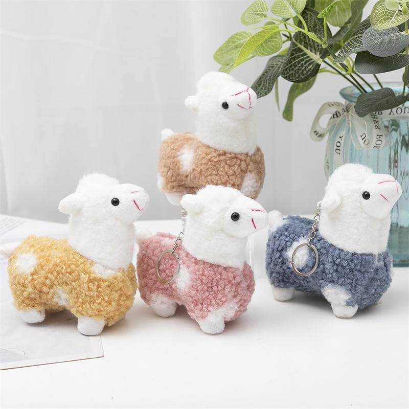 Cute Alpaca Plush Toy Kids Animal Stuffed Soft Toy Doll Birthday Decoration Gifts Bed for Girls Child Keychain Pendant