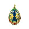 1 Piece Brass Easter Day Series Charms For Jewelry Making 18K Gold Plated Flower Faberge Egg Pendant DIY Findings 28mm x 15.5mm