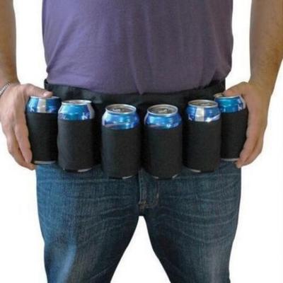 6 Cans Beer Storage Waist Bag 6 Pockets Beer Belt Holder Waist Pack  Drinks and Beer