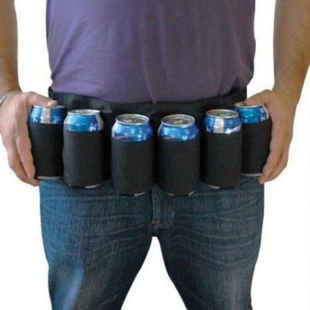 

6 Cans Beverage Storage Fannypack Camouflage Beer Belt Holder Waist Pack Drinks and Beer khaki camouflage