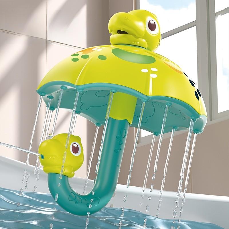 Dinosaur Shower Head Bath Toy With Rotating Water Spray For Kids Playtime