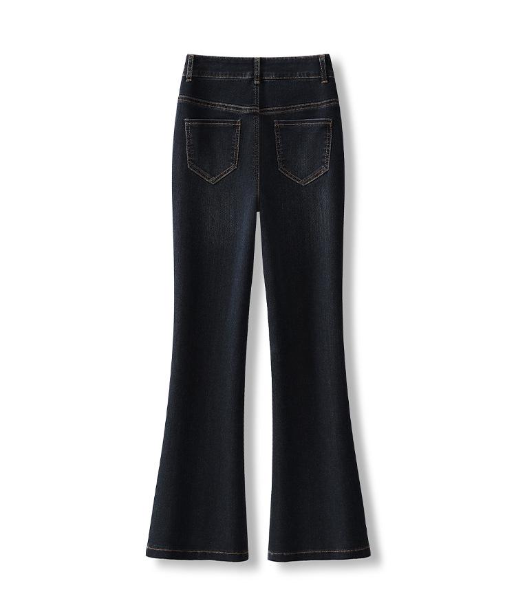 Women's High-Waisted Micro-Flare Jeans - Spring Casual Slimming Pants with Versatile Style