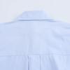 2025 Spring Women's Solid Color Simple Long-Sleeve Lapel Double-Breasted Poplin Shirt