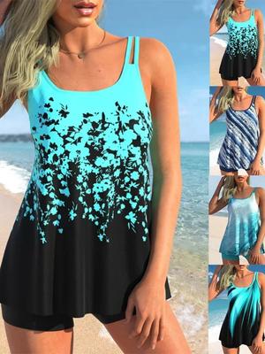 Roupa de Praia Feminina Sem Costas Tankini Feminino Conjunto Biquíni Duas Peças Fato de Banho S-6XL