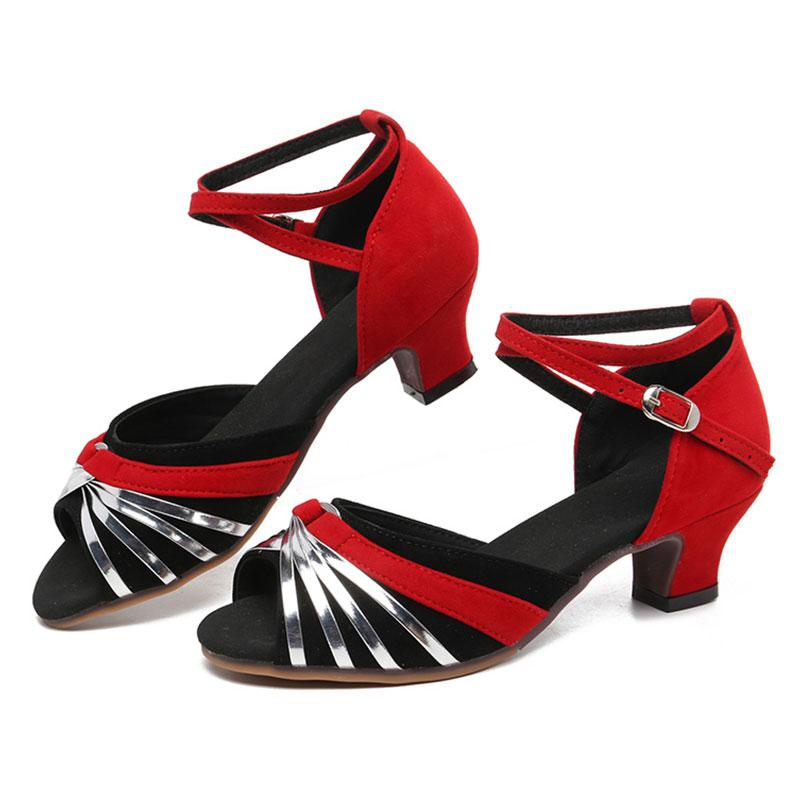 Damen Erwachsene Latein Tanzschuhe Hoher Absatz Tanzschuhe Damen Weicher Boden Modern Standard Tanzschuhe