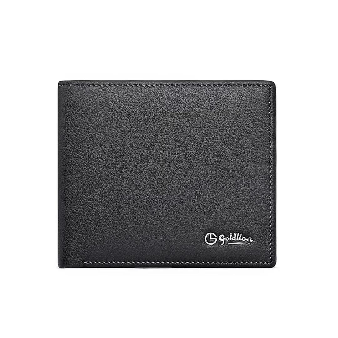 Goldlion Men`s Wallet, Short Bifold Leather