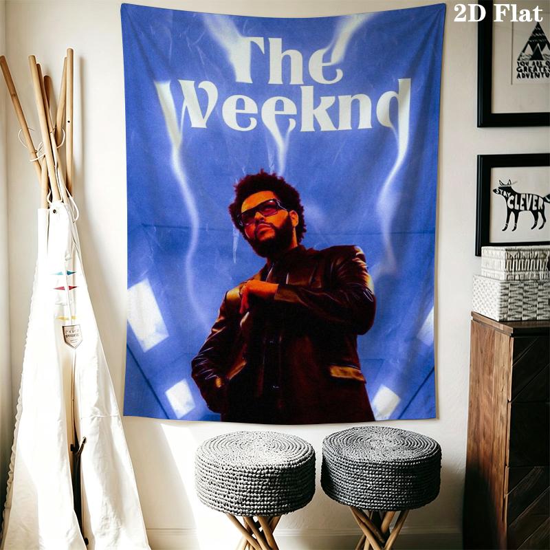 The Weeknd Wall Tapestry Aesthetic Wall Hanging Printed Fabric Blanket Decorative Tapestries for Bedroom Living Room Home Decor