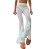 Women's Solid Color Swimsuit and Trendy See-Through Flared Pants 24020032