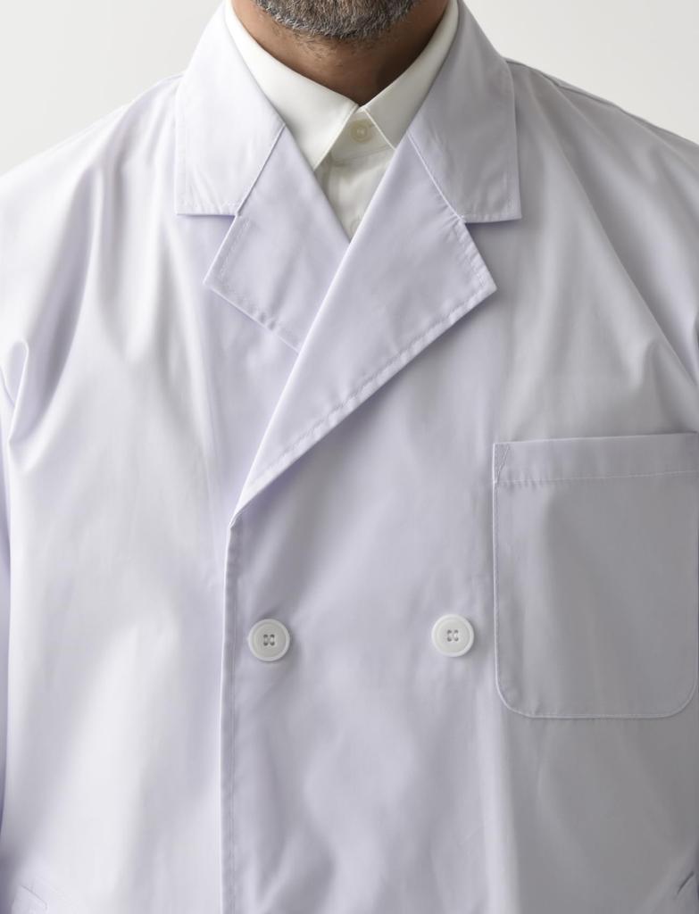 Seven Uniform AA0115-8 Antibacterial Medical Coat, Men's, Long Sleeve, White, Size M