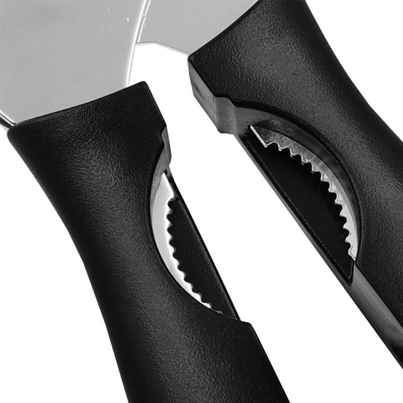4 In1 Stainless Steel Manual Can Opener With Comfort Grips Sharp Cutting