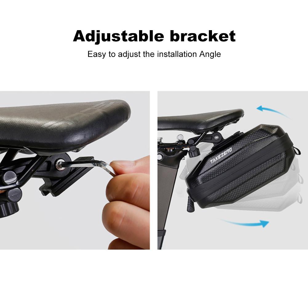0.8L Bicycle Saddle Bag Quick Release Bike Seat Rear Tool Pouch Mountain Bike Saddle Storage Bag for Outdoor Cycling