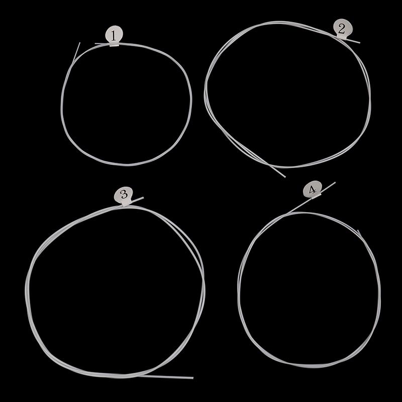 4 Pcs/Set Ukulele Strings White Nylon U105 A E C G Tuning Ukulele String