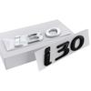 CMQW3 3d Abs Chrome Black Logo I30 Emblem Letters Nameplate Sticker Car Trunk Badge For Hyundai I30 Sticker Accessories