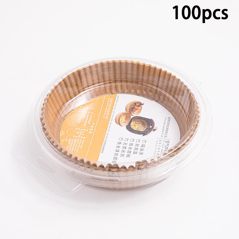 High Temperature Resistant Paper Trays For Air Fryers Oil Absorbing Paper Food Grade Silicone Paper Round Square Baking