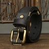 Vintage Genuine Leather Cowhide Belt Men's Genuine Leather Pin Buckle Korean Style Personality Trend Jeans Belt