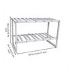 Kitchen Sink Organizer Rack, Adjustable, Pullextendable Sliding, Spacesaving, Cabinet Storage Grey