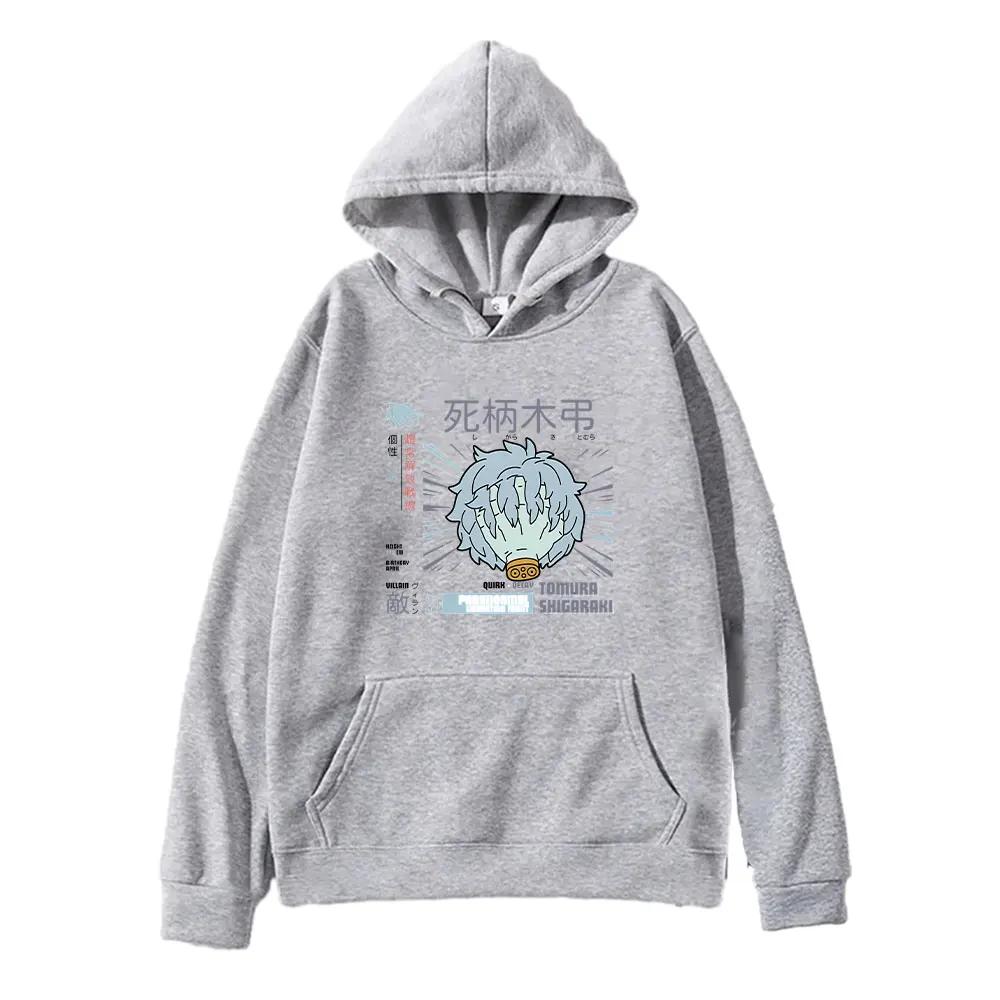 Shigaraki Tomura My Hero Academia Hoodies Men Women Harajuku Long Sleeve Loose Streetwear Funny Printed Pockets Sweatshirts