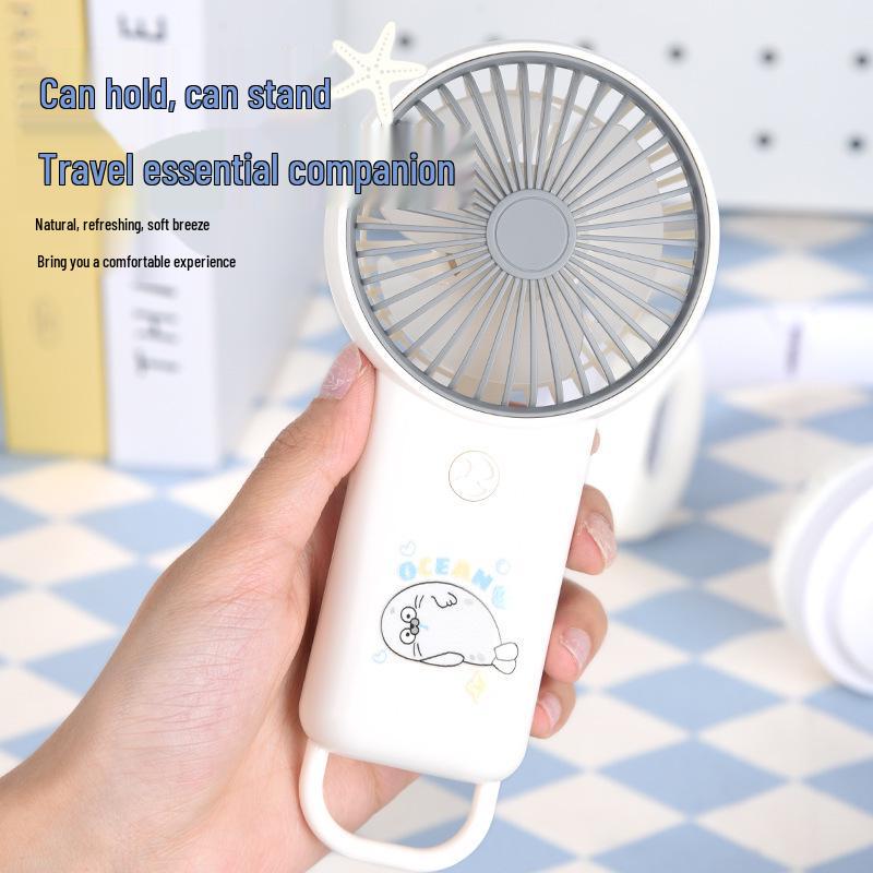 USB Rechargeable Portable Cartoon Mini Fan with Strong Wind