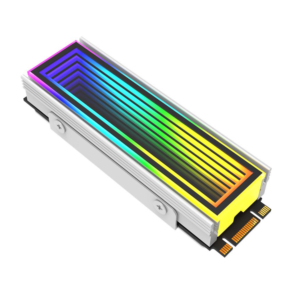

ARGB AURA Plug Sync Компьютерный SSD M2 Радиатор Алюминиевый ПК RGB M.2 Nvme Кулер Радиатор Твердотельный накопитель Радиатор Охладитель белый