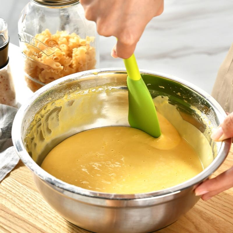 Heat-Resistant Silicone Spatula for Baking and Cooking Includes Butter Mixer and Cake Scraper Utensil Set