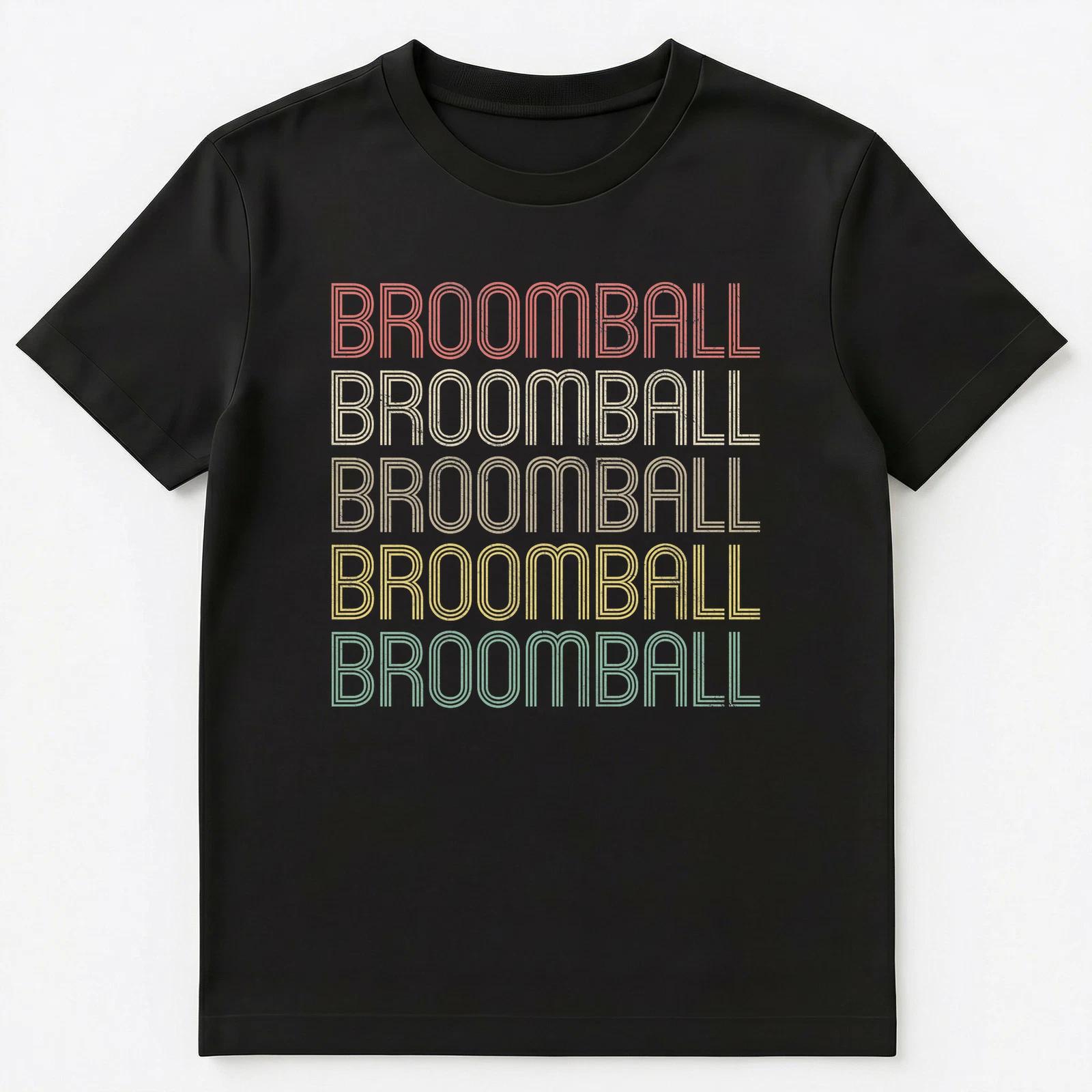 Retro Style Broomball Unisex T-Shirt 2XL