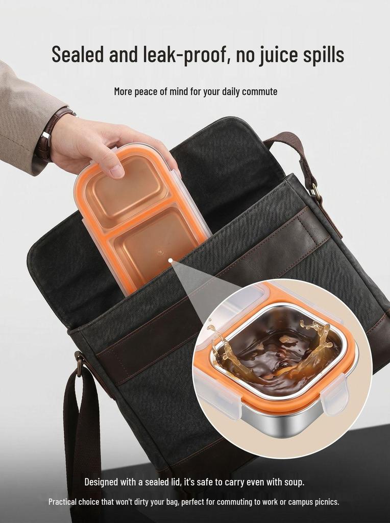 304 Stainless Steel Compartmented Lunch Box for Portion Control and Weight Loss