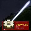 XHP70 Flashlight LED Telescopic Zoom TYPE-C Charging Outdoor Multifunction Charging Treasure Aluminum Alloy Tactical Flashlight