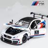 1:24 BMW M4 GT3 Alloy Sports Car Model Die-cast Metal Toy Car Vehicle Model Simulation Sound and Light Pull Back Collection Children's Gift