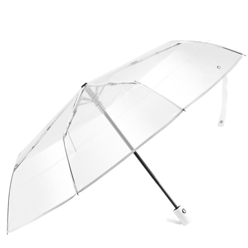 Promotion! Transparent Umbrella Automatic Umbrella Rain Women Men Sun Rain Auto Umbrella Compact Folding Windproof Style Clear U