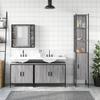 Vidaxl 4-Piece Bathroom Cabinet Set, Sonoma Grey Oak
