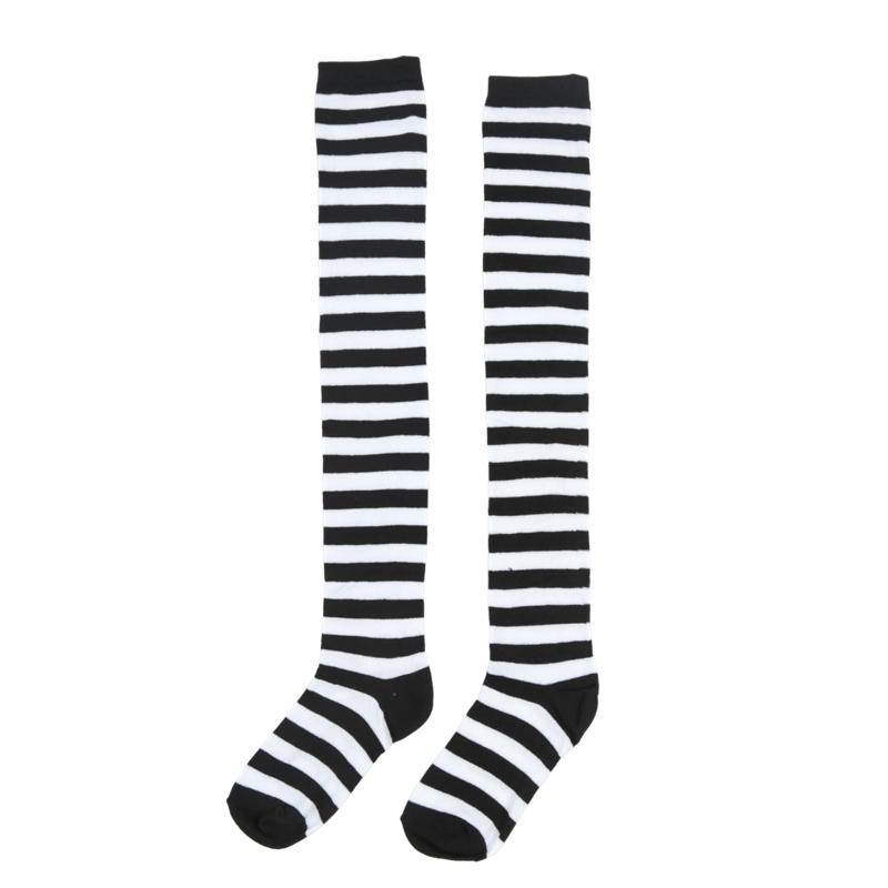 Women Striped Stockings Over Knee Length JK Long Socks Ladies Girls High Socks Girls Fashion Multi-color Striped Cute Hosiery