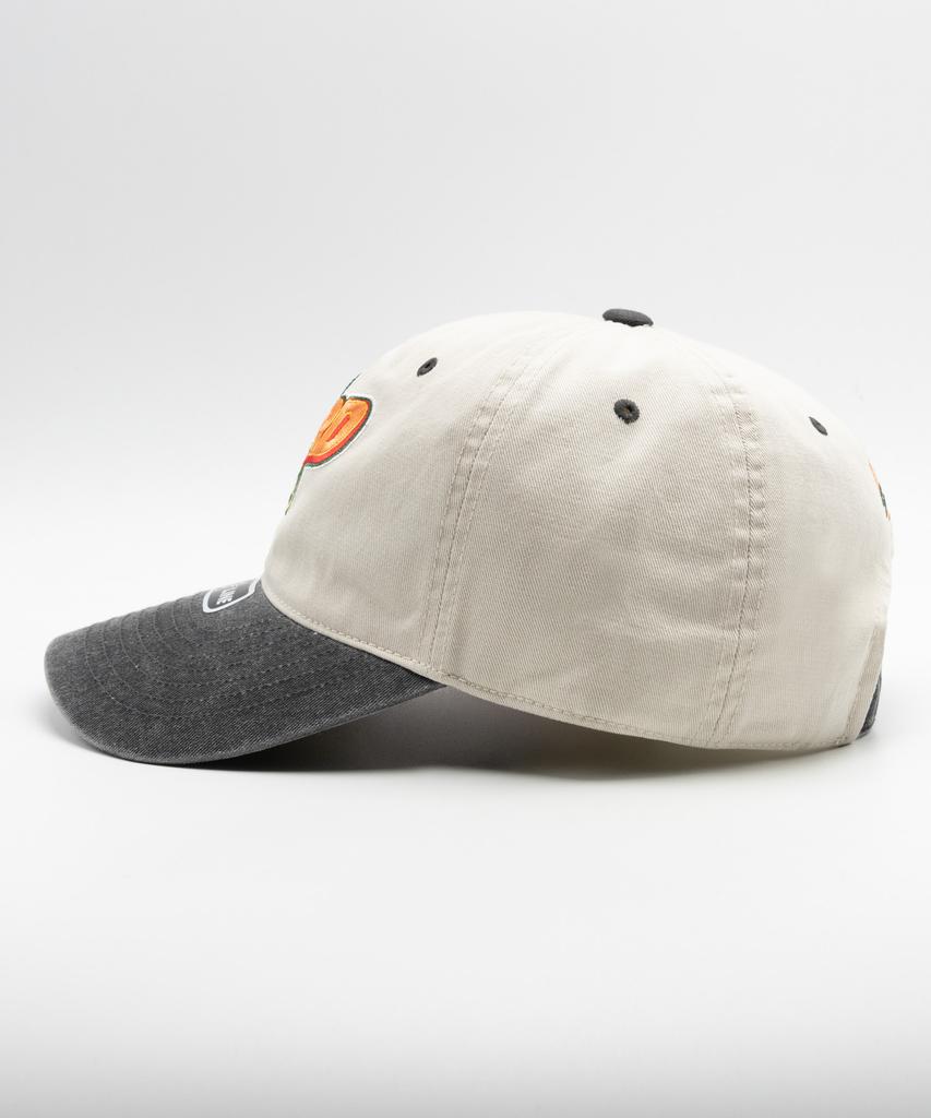 Wieoldeuwoldeu Weald Tower Pigment Color Block Ball Cap Ivory