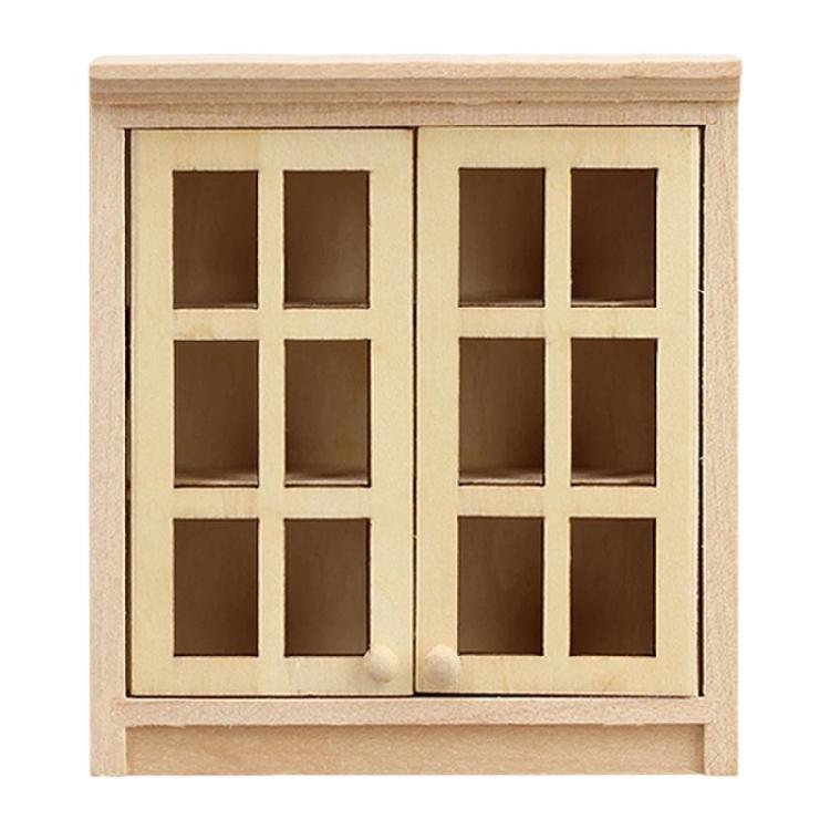

Solid Wood DIY Mini Cabinet Craft 1/12 Scale Dollhouses Furniture For Realistic Bedroom Kitchen Decors Model Home Design 1