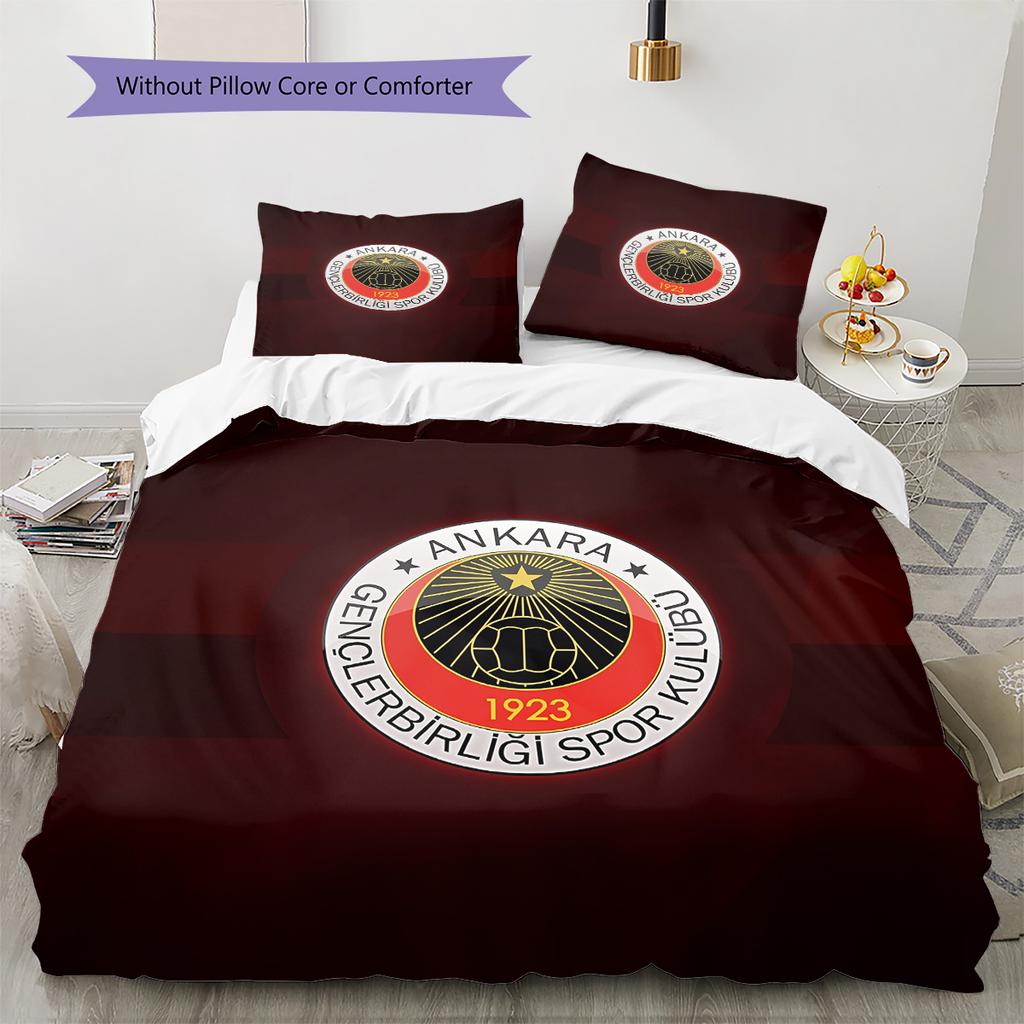 Gençlerbirliği SK Pattern Bedding Quilt Set Home Decoration Gift (1 * duvet cover + 2 * pillowcase without core)