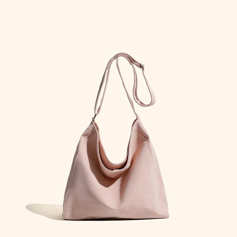 Vintage Versatile Commuter Bag Women's Large Capacity Underarm Bag Suede Shoulder Bag Handbag