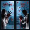 2Pcs Halloween Ghost Static Window Stickers, Male & Female Ghost Glass Decals for Shop Window Scene Layout